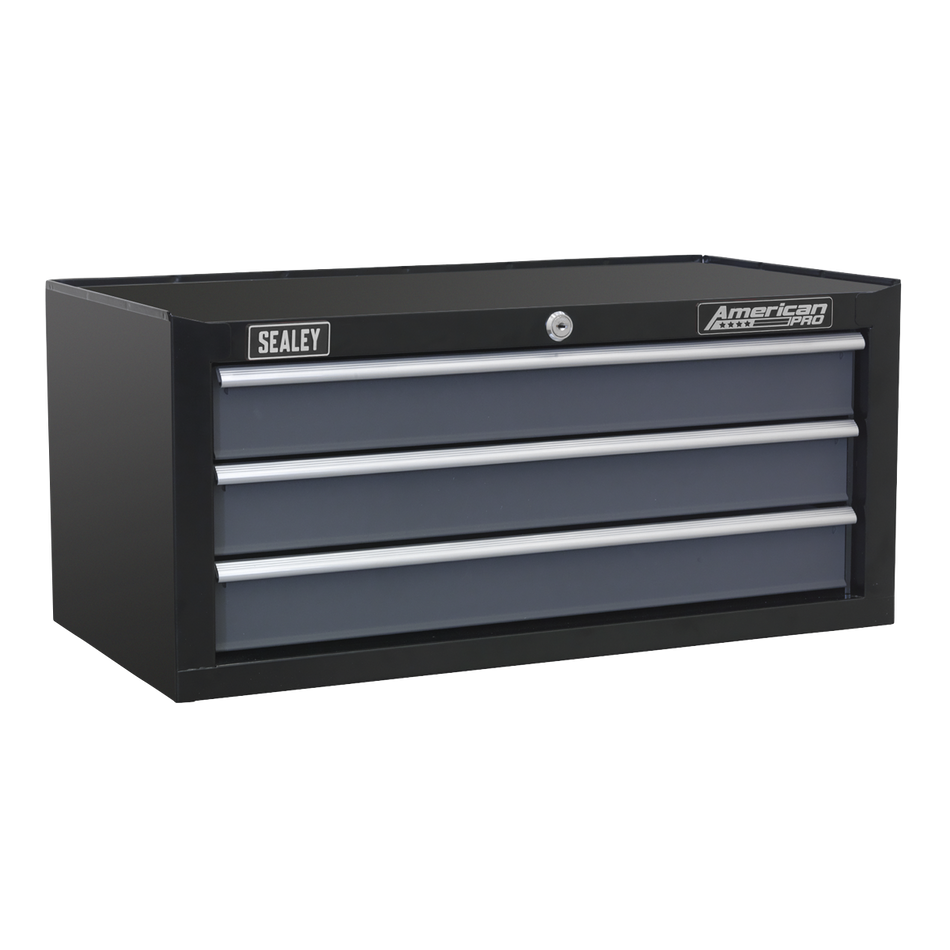 AP3503TB American PRO Mid-Box Tool Chest 3 Drawer - Black/Grey
