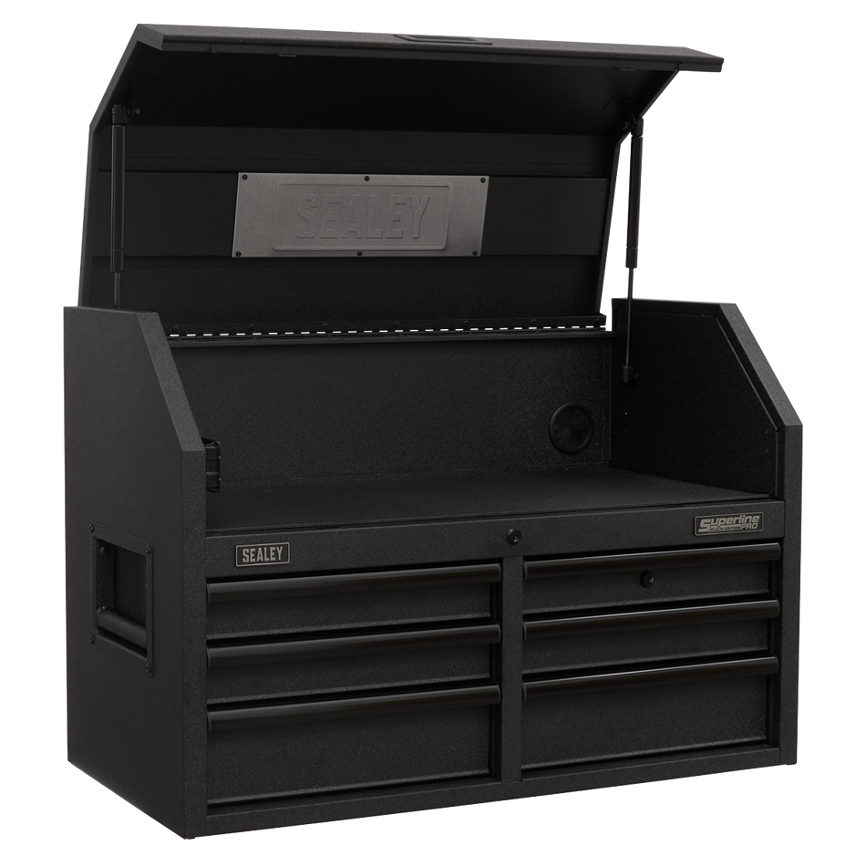 AP3607BE Superline PRO Black Edition Topchest with 6 Soft Close Drawers & Power Bar 910mm