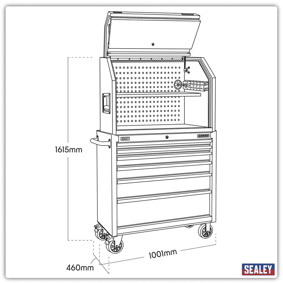AP36HBESTACK Superline PRO Hutch Toolbox & Rollcab Combo 915mm 6 Drawer