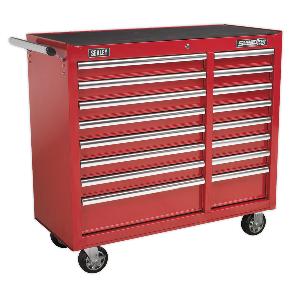 AP41169 Superline PRO Heavy-Duty Rollcab 16 Drawer - Red