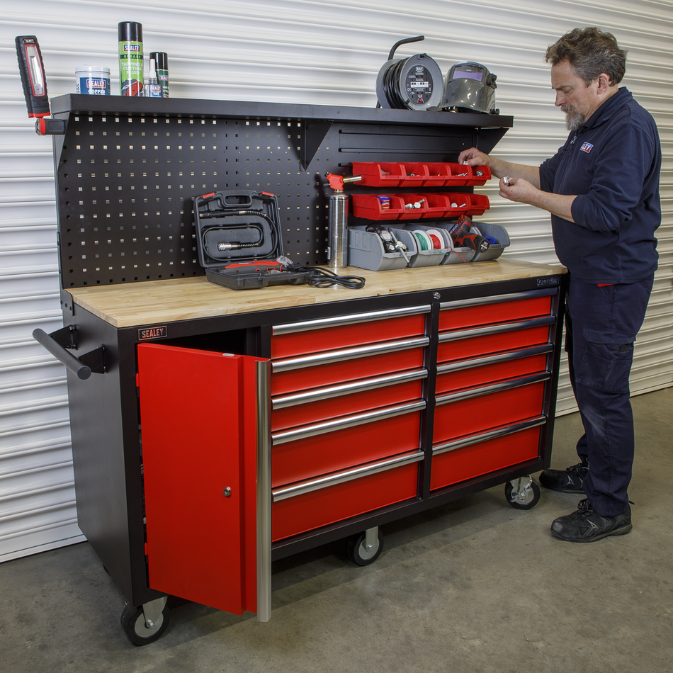 AP6310 Superline PRO Mobile Workstation with Backboard 10 Drawer