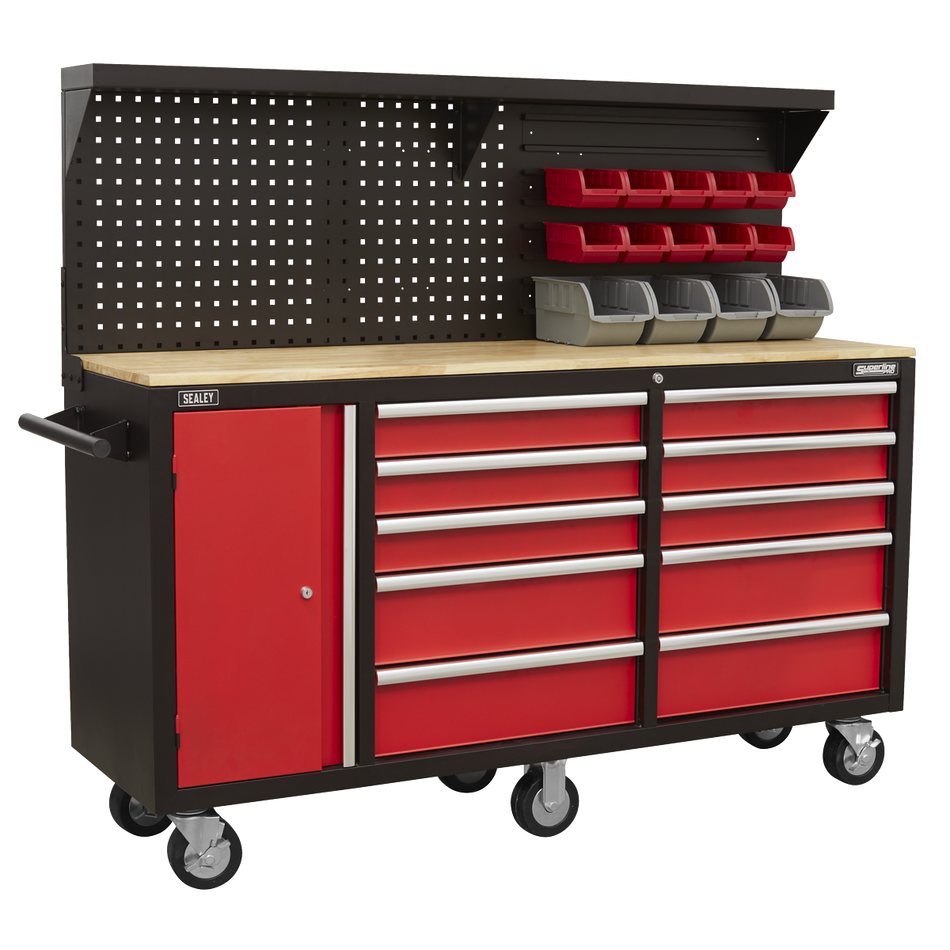 AP6310 Superline PRO Mobile Workstation with Backboard 10 Drawer