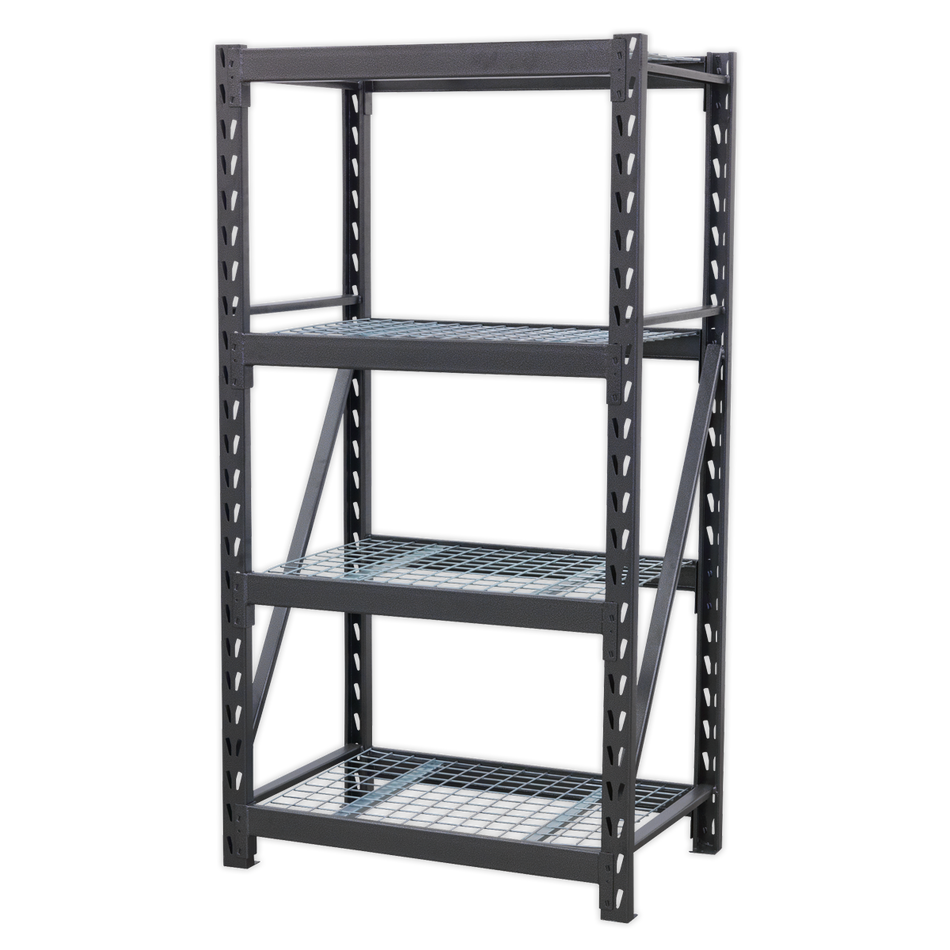 AP6372 Heavy-Duty Racking Unit with 4 Mesh Shelves 640kg Capacity Per Level