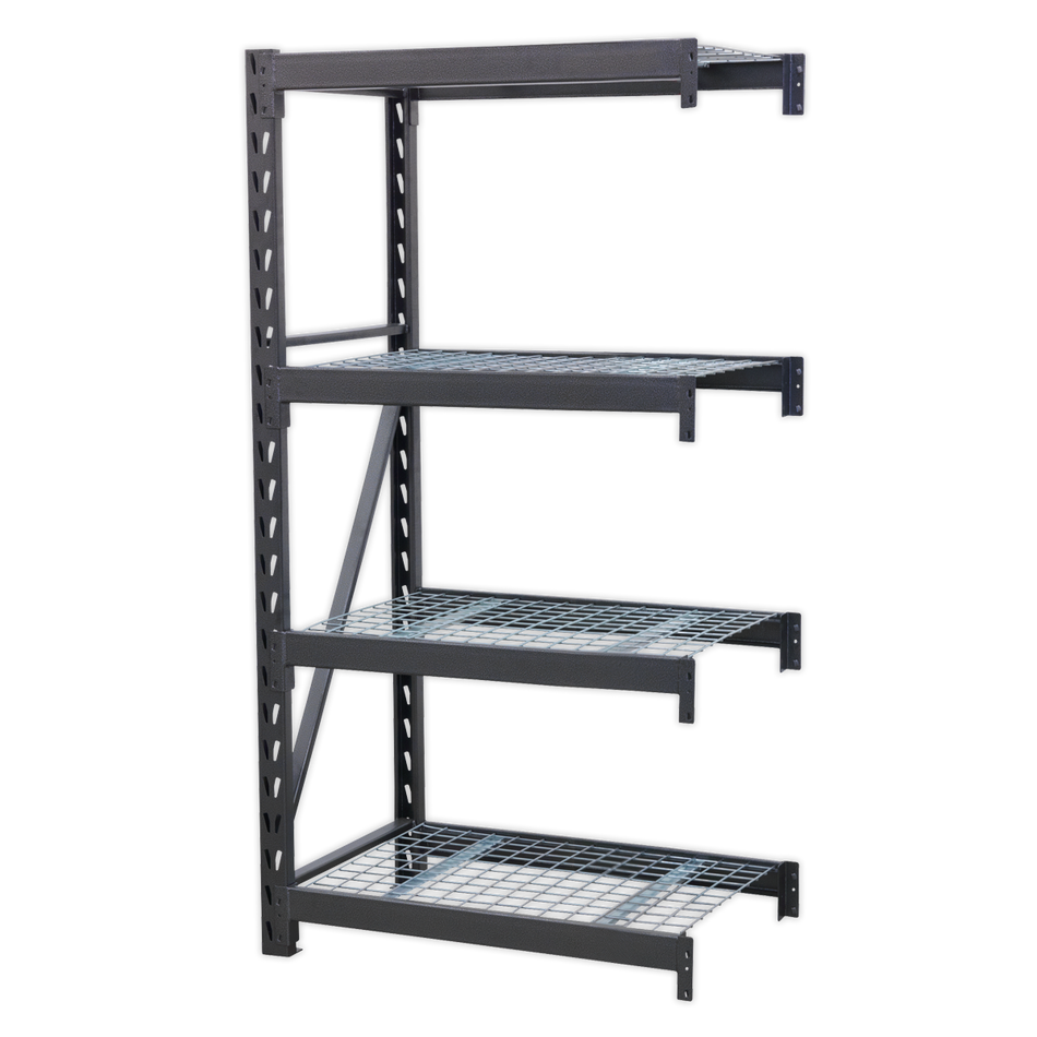 AP6372E Heavy-Duty Racking Extension Pack with 4 Mesh Shelves 640kg Capacity Per Level
