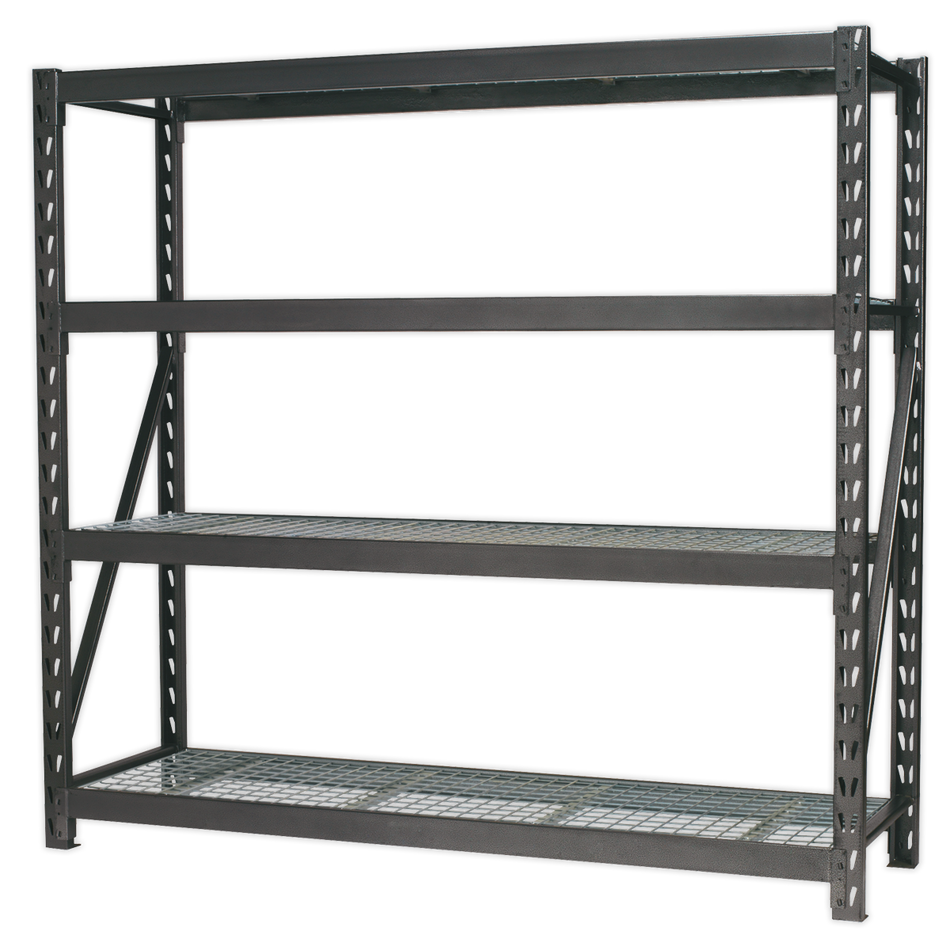 AP6572 Heavy-Duty Racking Unit with 4 Mesh Shelves 640kg Capacity Per Level