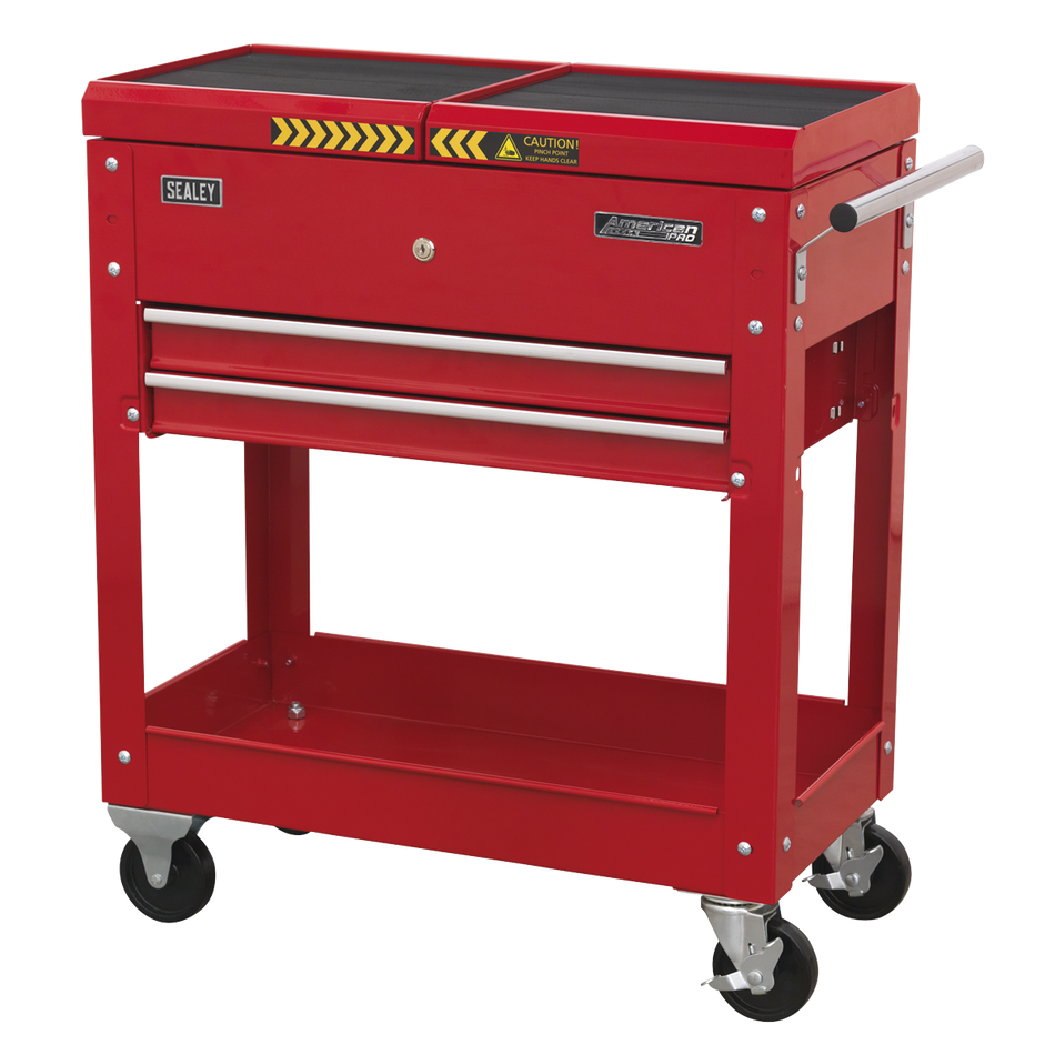 AP705M American PRO Mobile Tool & Parts Trolley - Red