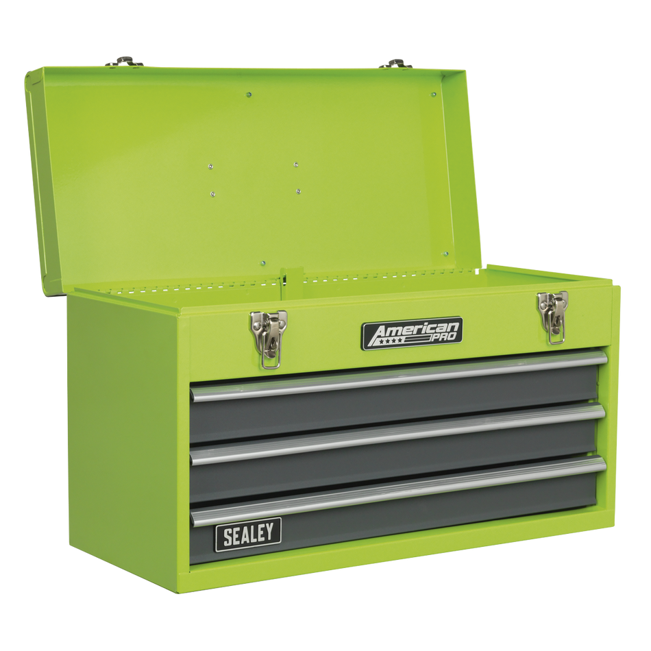 AP9243BBHV American PRO Tool Chest 3 Drawer - Green/Grey
