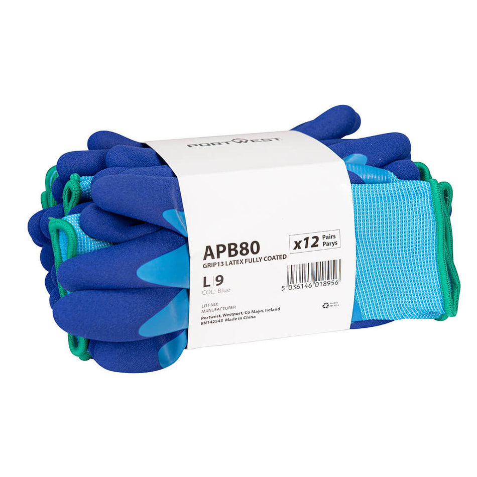 APB80 Grip 13 Latex Foam XXL Blue (Pack 12)
