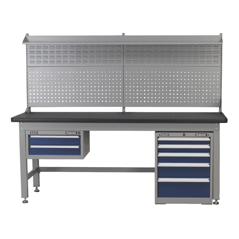 API2100COMB02 Premier Industrial Complete Workstation & Cabinet Combo 2.1m