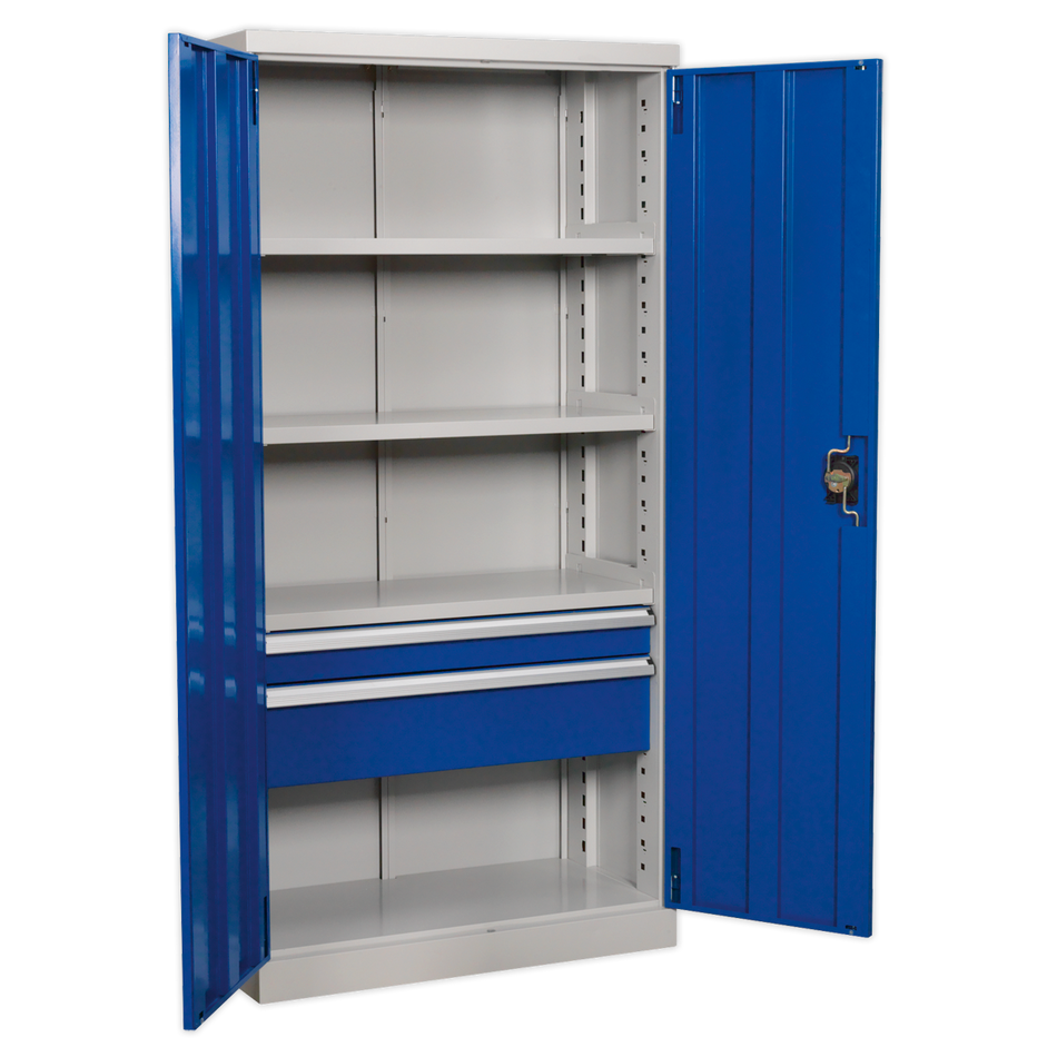 APICCOMBO2 Premier Industrial Cabinet with 2 Drawers & 3 Shelves 1800mm