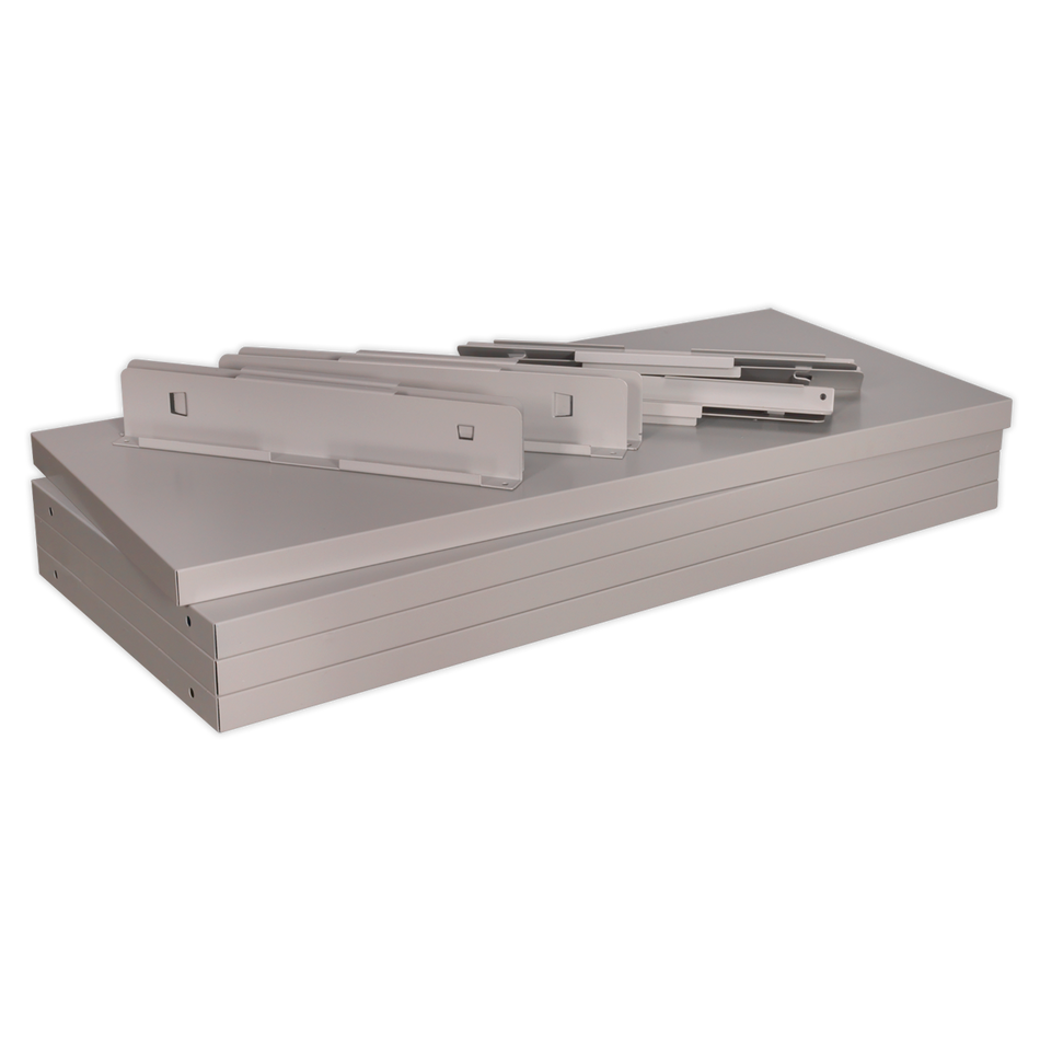 APICS4 Premier Industrial Shelf for Industrial Cabinets - Pack of 4