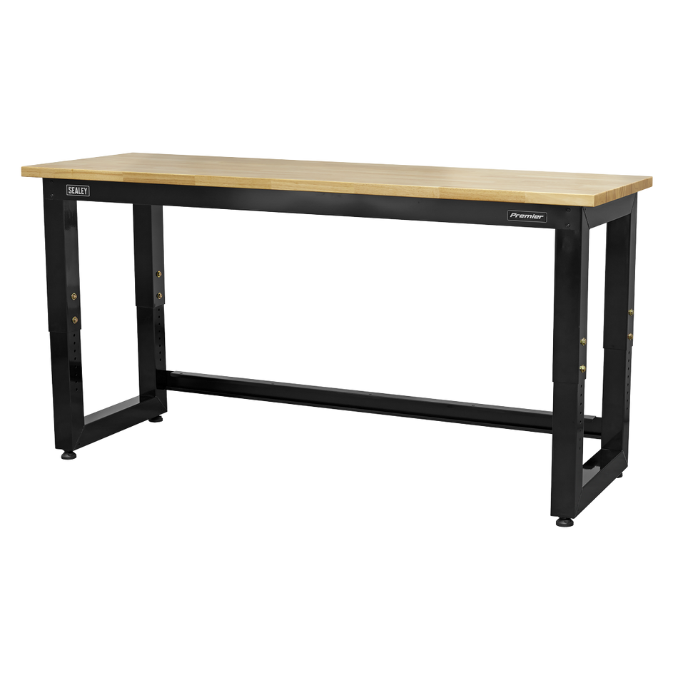 APMS22 Premier Heavy-Duty Steel Adjustable Workbench with Wooden Worktop 1830mm