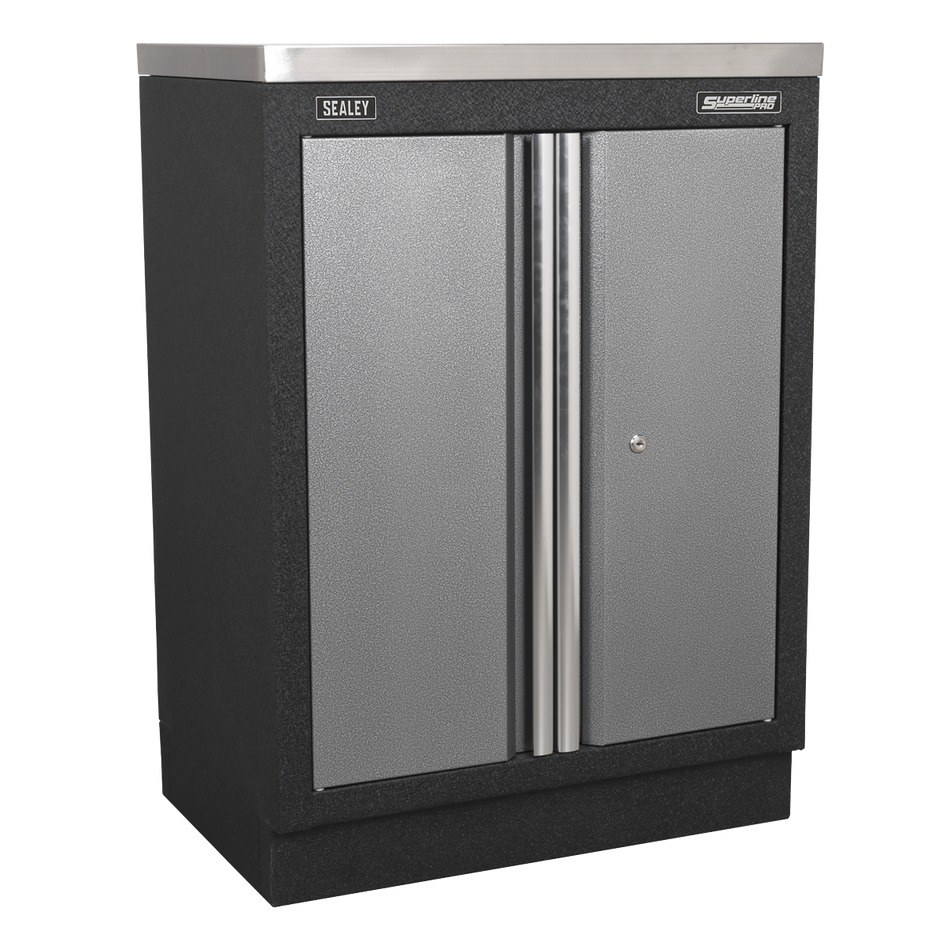 APMSSTACK12W Superline PRO Storage System with Pressed Wood Worktop 2.04m