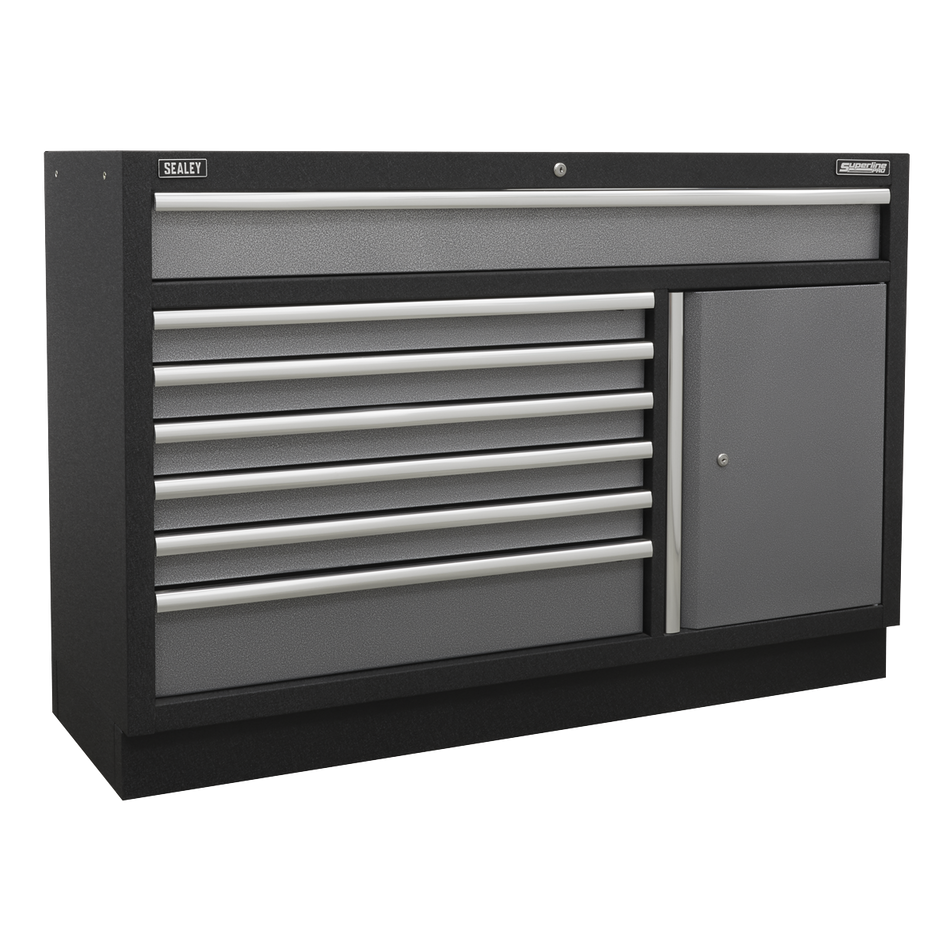 APMSSTACK15W Superline PRO Storage System with Pressed Wood Worktop 4.92m