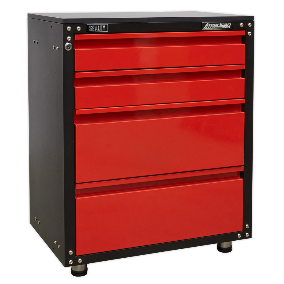 APMS84 American PRO Modular Cabinet with Worktop 4 Drawer 665mm