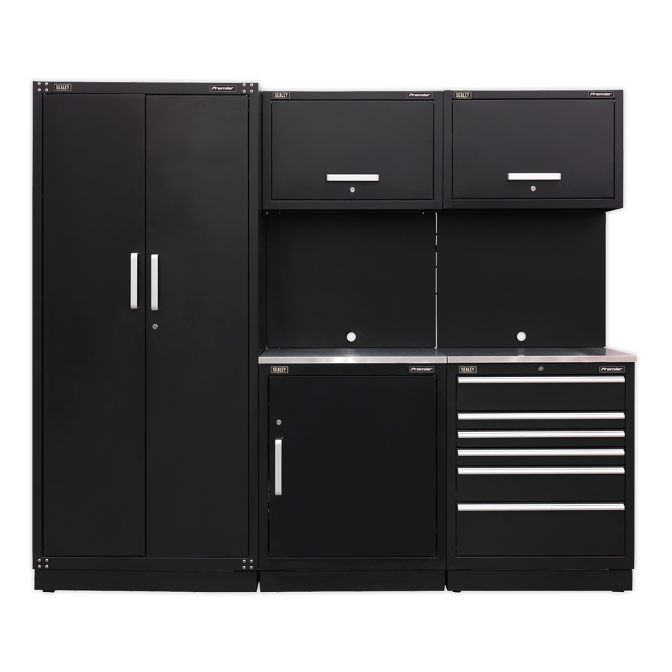 APMSCOMBO1SS Premier Storage System with Stainless Worktop 2.48m