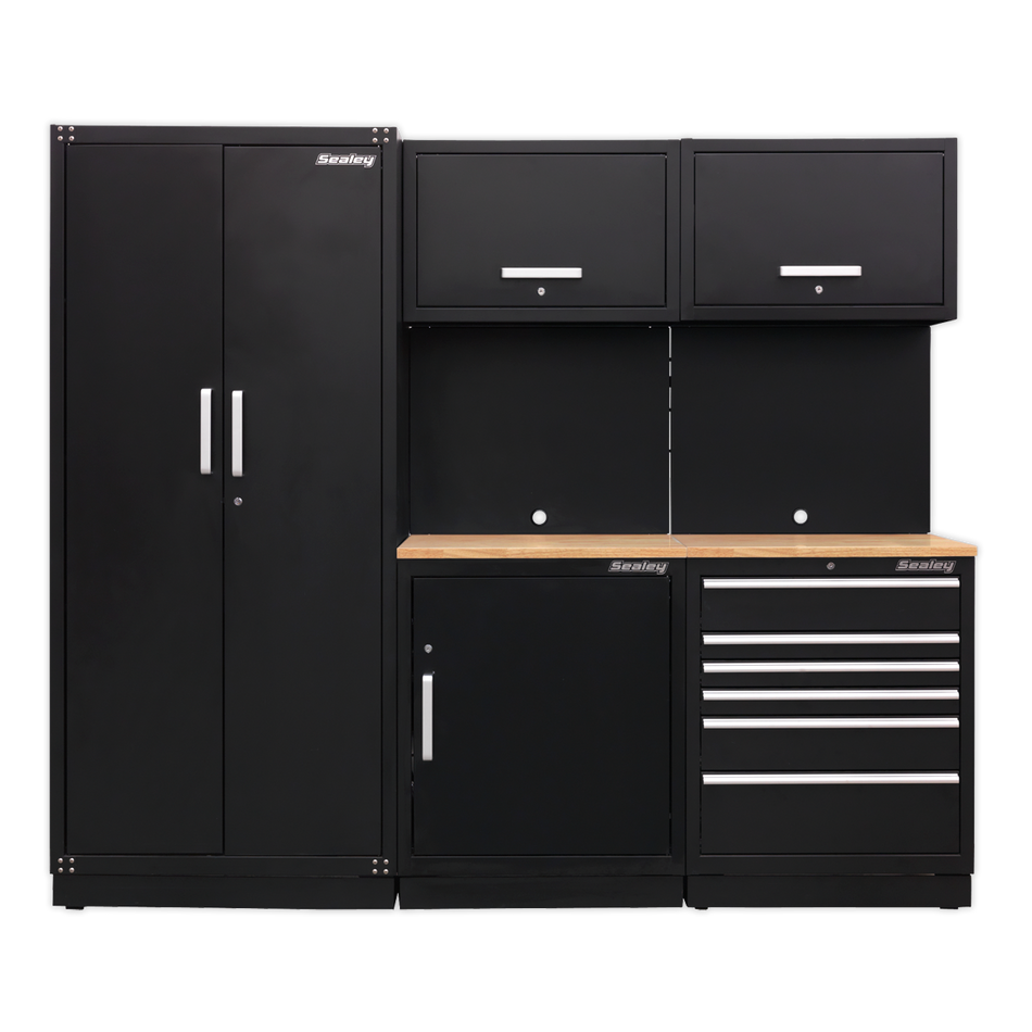 APMSCOMBO1W Premier Storage System with Hardwood Worktop 2.48m
