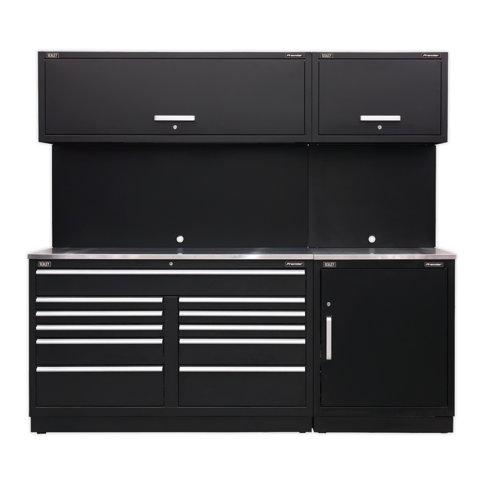 APMSCOMBO4SS Premier Storage System with Stainless Worktop 2.33m