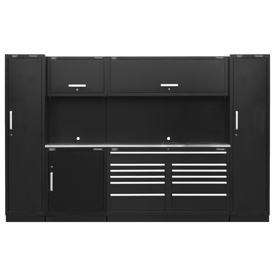 APMSCOMBO7SS Premier Storage System with Stainless Worktop 3.55m