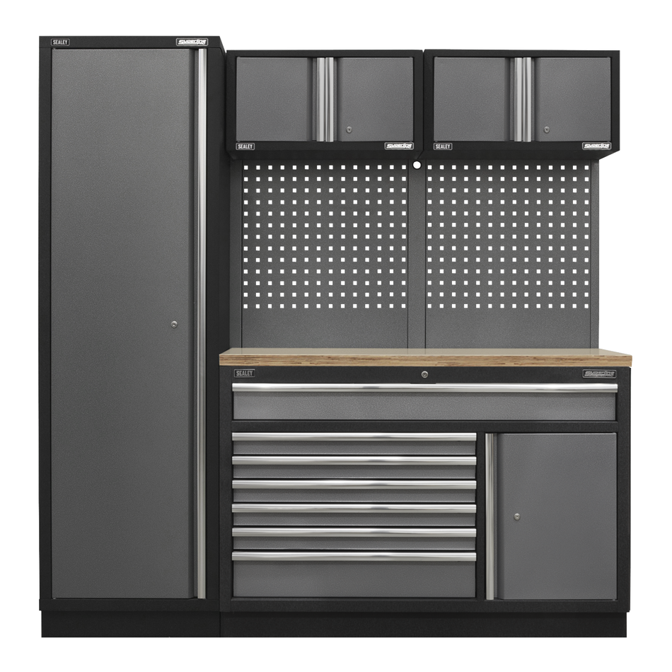 APMSSTACK10W Superline PRO Storage System with Pressed Wood Worktop 1.96m