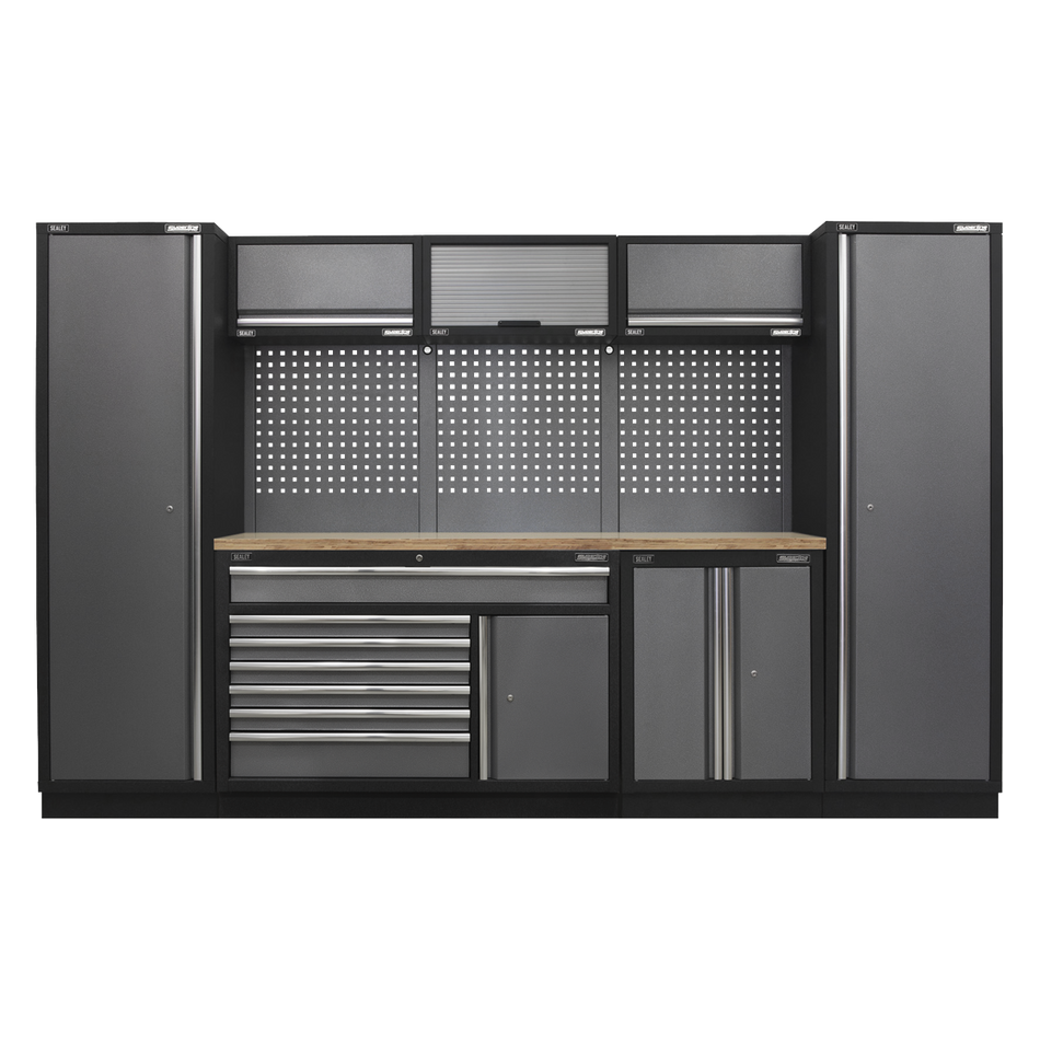APMSSTACK13W Superline PRO Storage System with Pressed Wood Worktop 3.24m