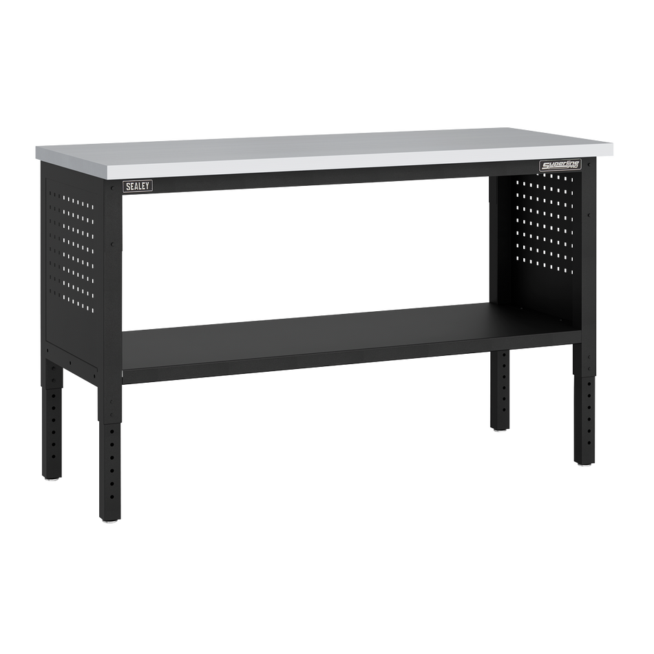 APMWB60SS Superline PRO Modular Workbench with Stainless Steel Worktop & Adjustable Height 1525mm