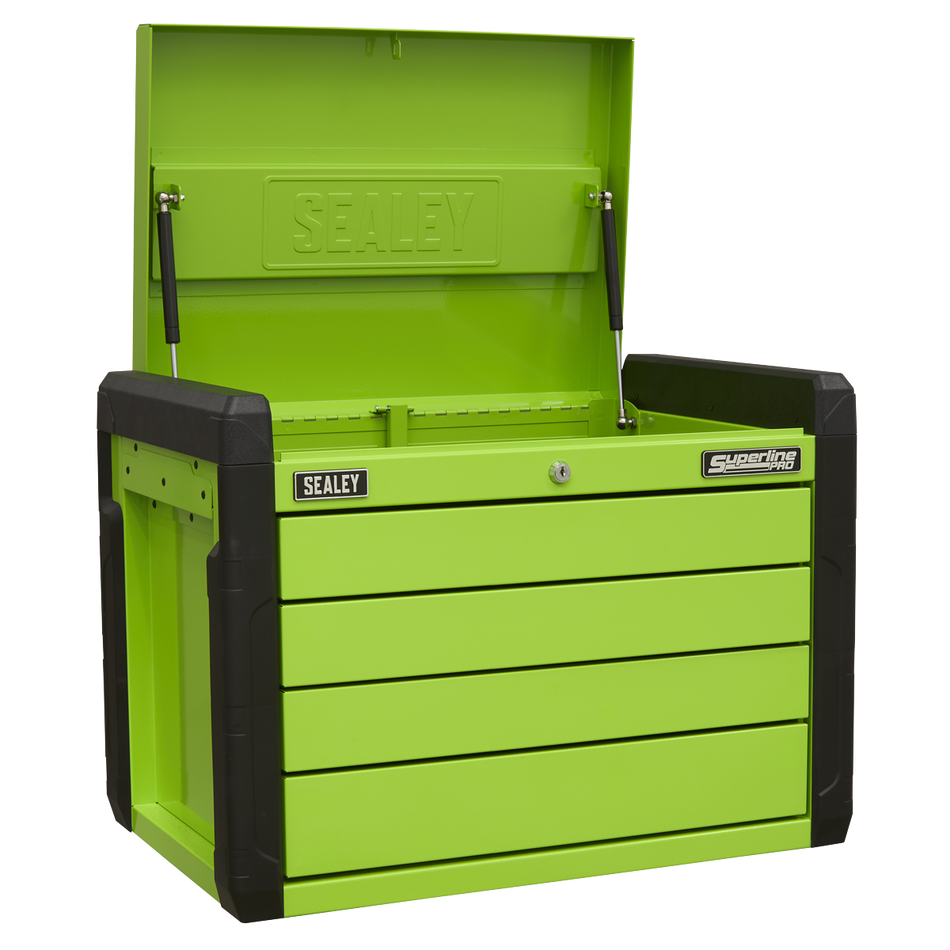 APPD4G Superline PRO Push-to-Open Topchest 4 Drawer - Green