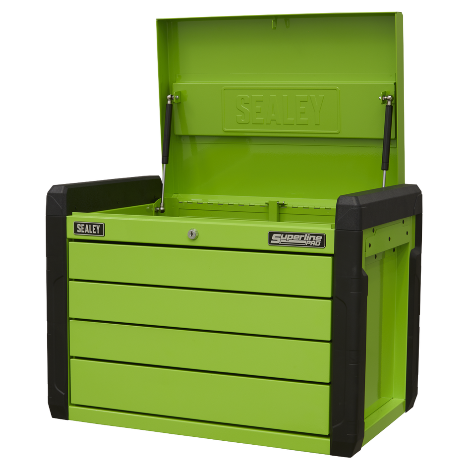 APPD4G Superline PRO Push-to-Open Topchest 4 Drawer - Green
