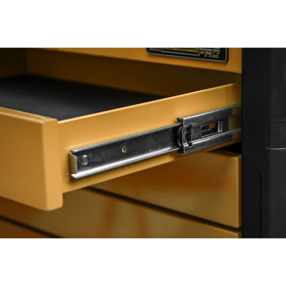 APPDSTACKO Superline PRO Push-To-Open Topchest & Rollcab Combination 11 Drawer - Orange
