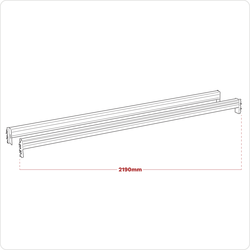 APRT2252 2250mm Cross Beam Tube 1000kg Capacity - Pair