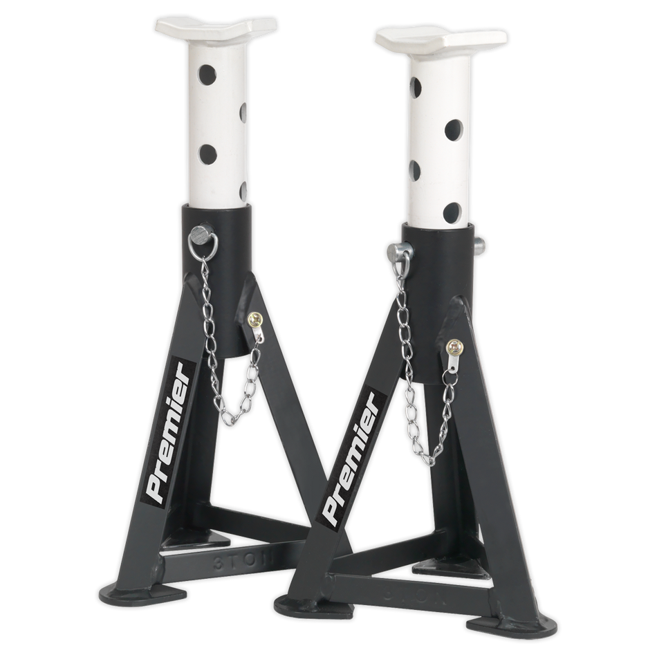 AS3 Premier Axle Stands (Pair) 3 Tonne Capacity per Stand - White