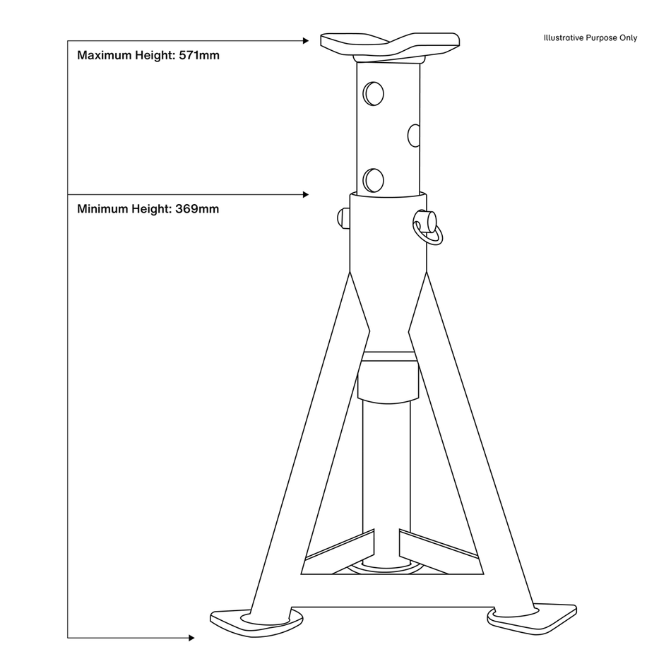 AS6 Premier Axle Stands (Pair) 6 Tonne Capacity per Stand - White