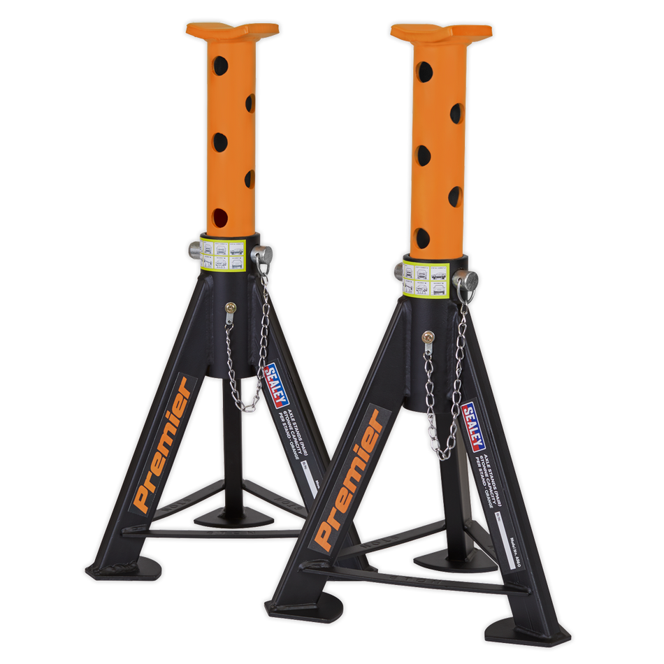 AS6O Premier Axle Stands (Pair) 6 Tonne Capacity per Stand - Orange