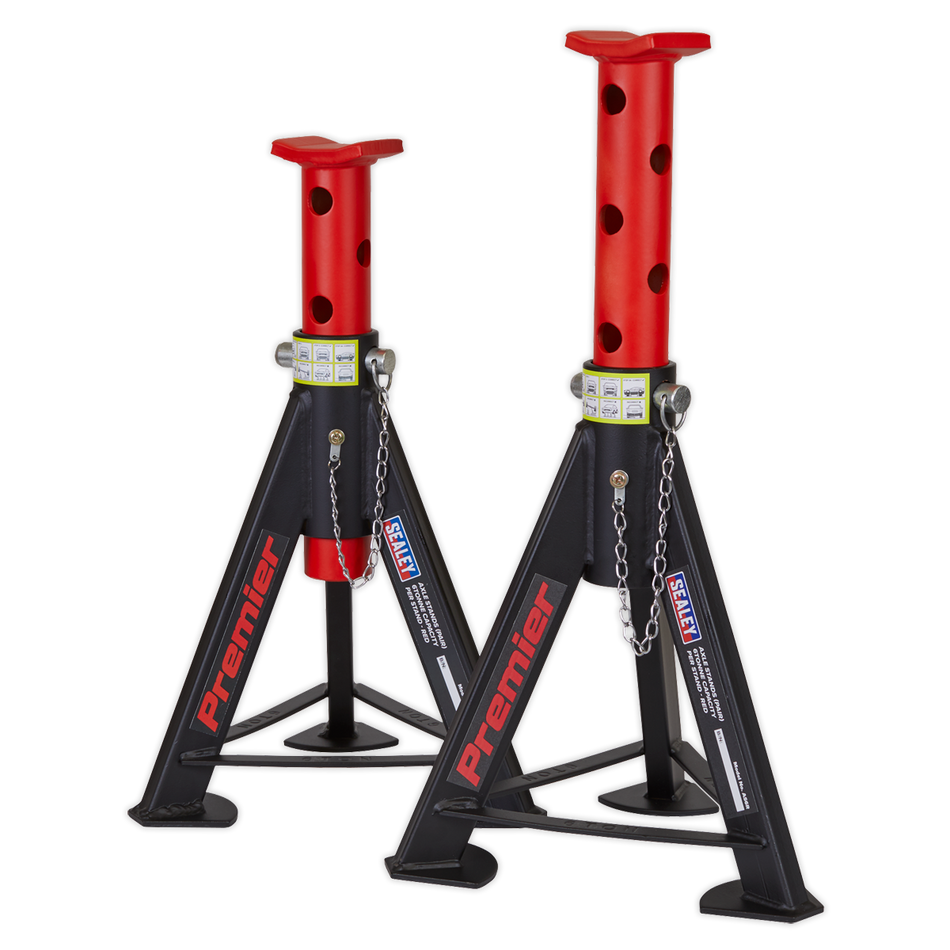 AS6R Premier Axle Stands (Pair) 6 Tonne Capacity per Stand - Red