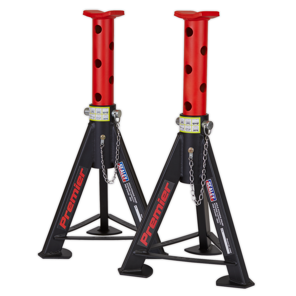AS6R Premier Axle Stands (Pair) 6 Tonne Capacity per Stand - Red