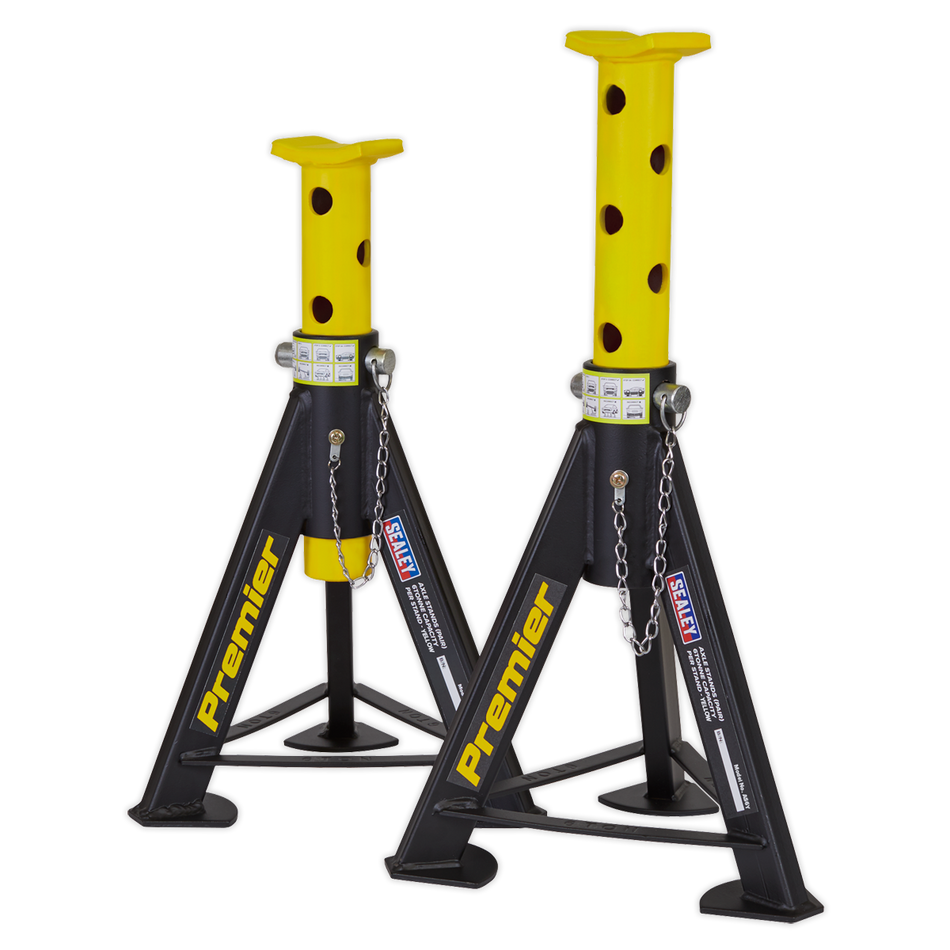 AS6Y Premier Axle Stands (Pair) 6 Tonne Capacity per Stand - Yellow