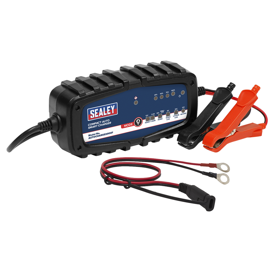 AUTOCHARGE200HF 6/12V Compact Auto Smart Charger & Maintainer 2A