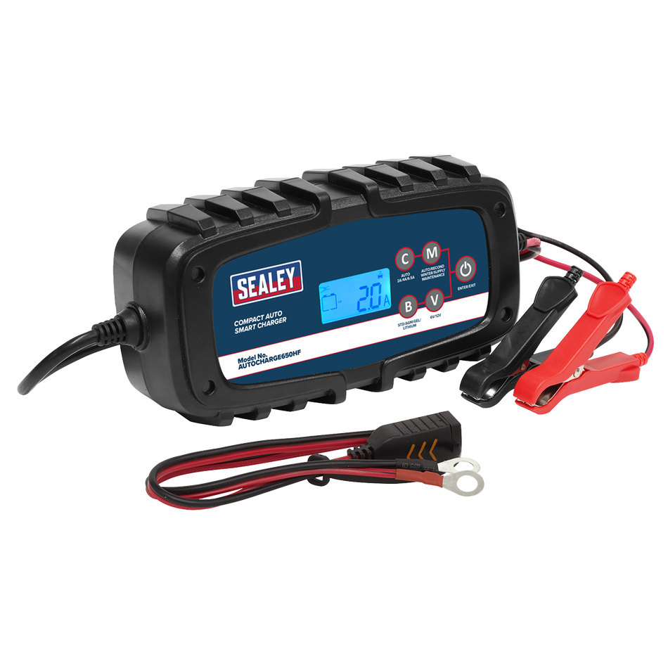 AUTOCHARGE650HF 6/12V Compact Auto Smart Charger & Maintainer 6.5A