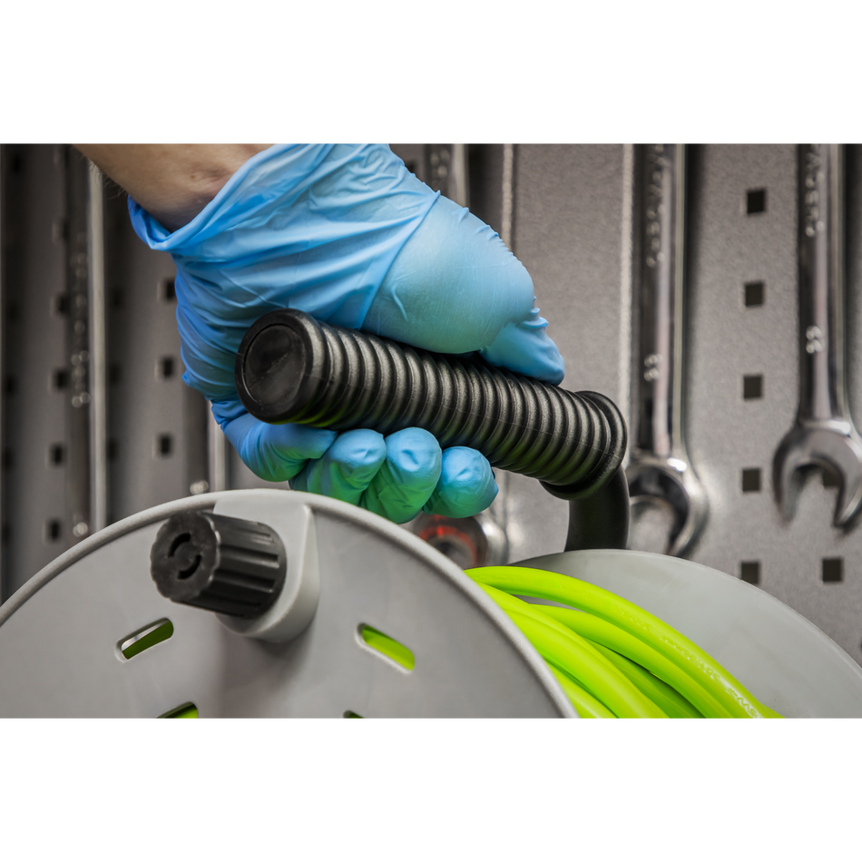 BCR50G 50m Cable Reel with Thermal Trip 4 x 230V - Hi-Vis Green