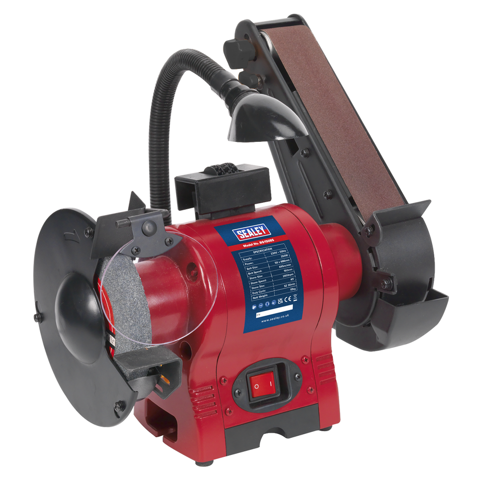 BG150BS 150mm Bench Grinder with 50mm Belt Sander & Worklight 250W/230V