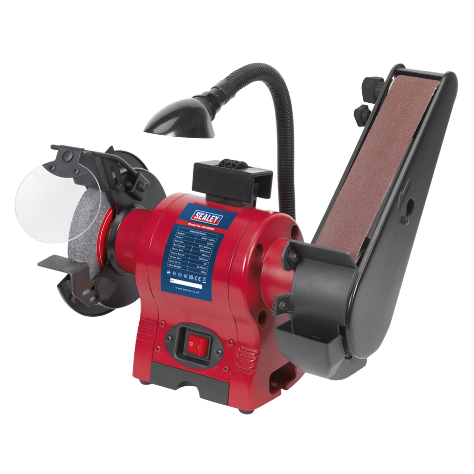 BG150BS 150mm Bench Grinder with 50mm Belt Sander & Worklight 250W/230V