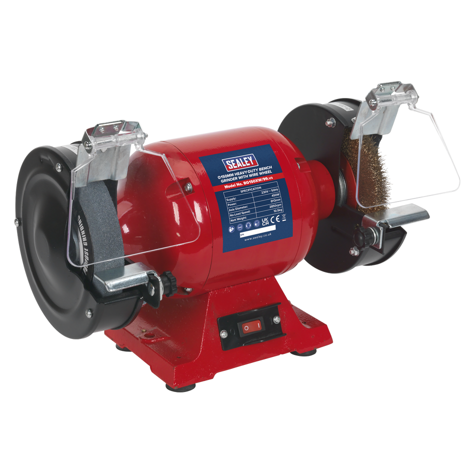 BG150XW/99 Heavy-Duty 150mm Bench Grinder with Wire Wheel 450W/230V