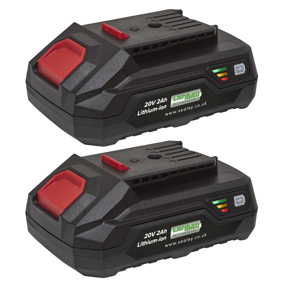 BK02 SV20 Series Power Tool Battery 20V 2Ah - Pack of 2