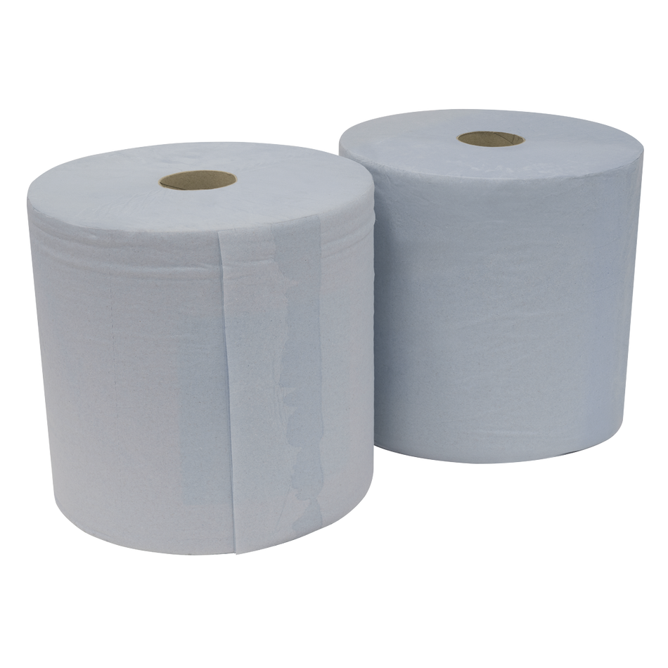 BLU400 2-Ply Blue Wiper Roll 400m x 260mm - Pack of 2