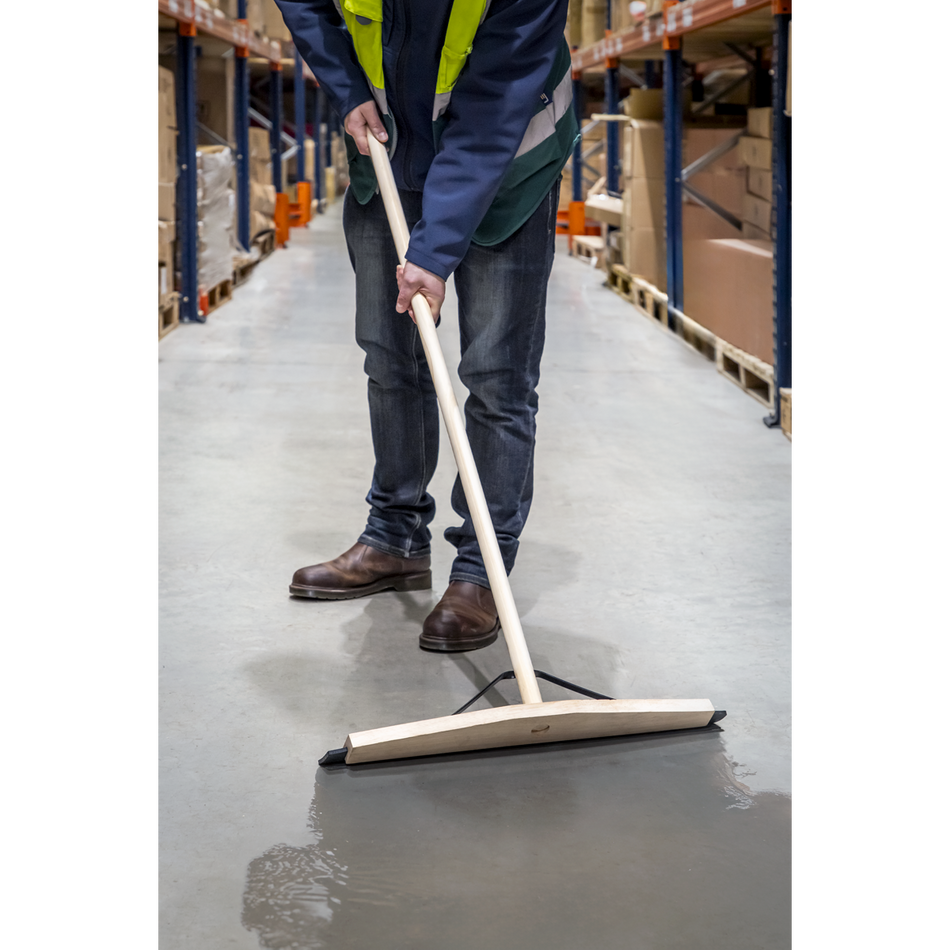 BM24RS Rubber Floor Squeegee with Wooden Handle 24"(600mm)