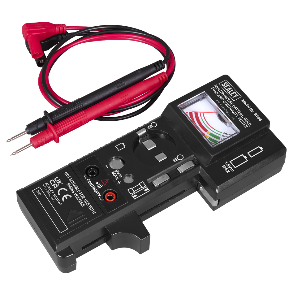 BT06 Multipurpose Battery, Bulb, Fuse & Continuity Tester