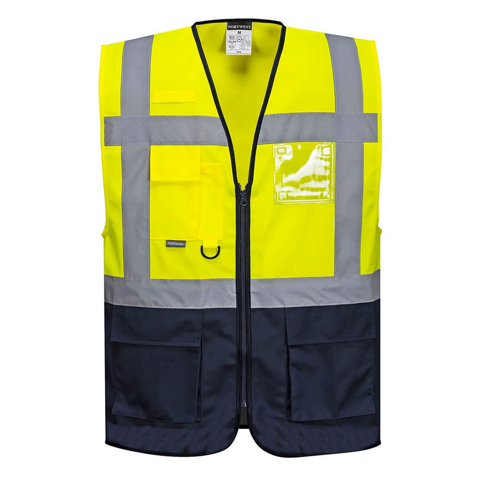 C476 Warsaw Hi-Vis Contrast Executive Vest  M