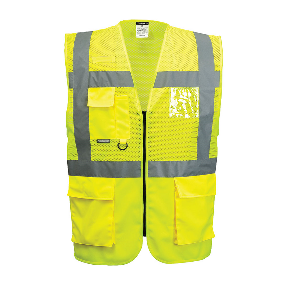 C496 Madrid Hi-Vis Half Mesh Executive Vest  XXXL