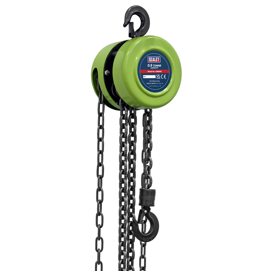 CB500E 2.5m Chain Block 0.5 Tonne