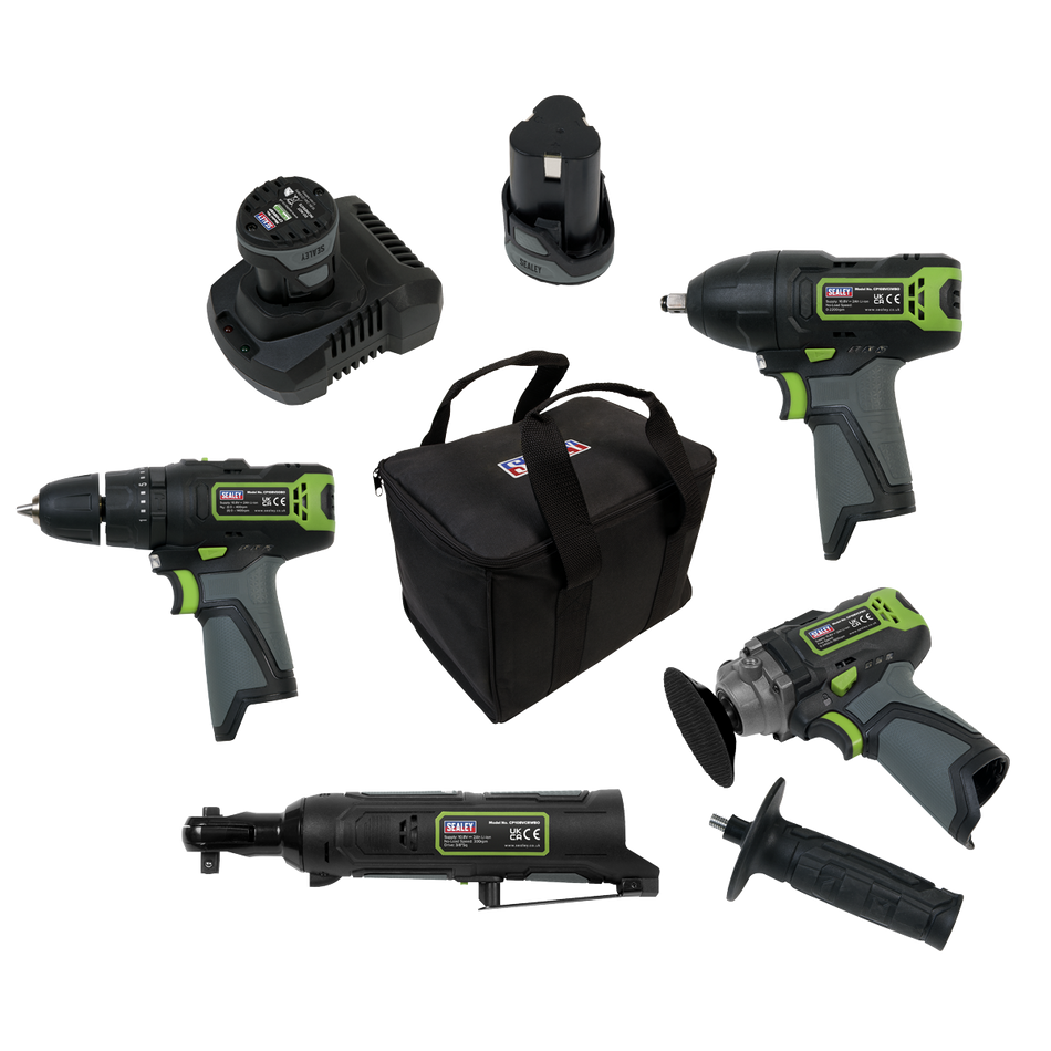CP108VCOMBO1 4 x SV10.8 Series Cordless Power Tool Kit 10.8V - 2 Batteries
